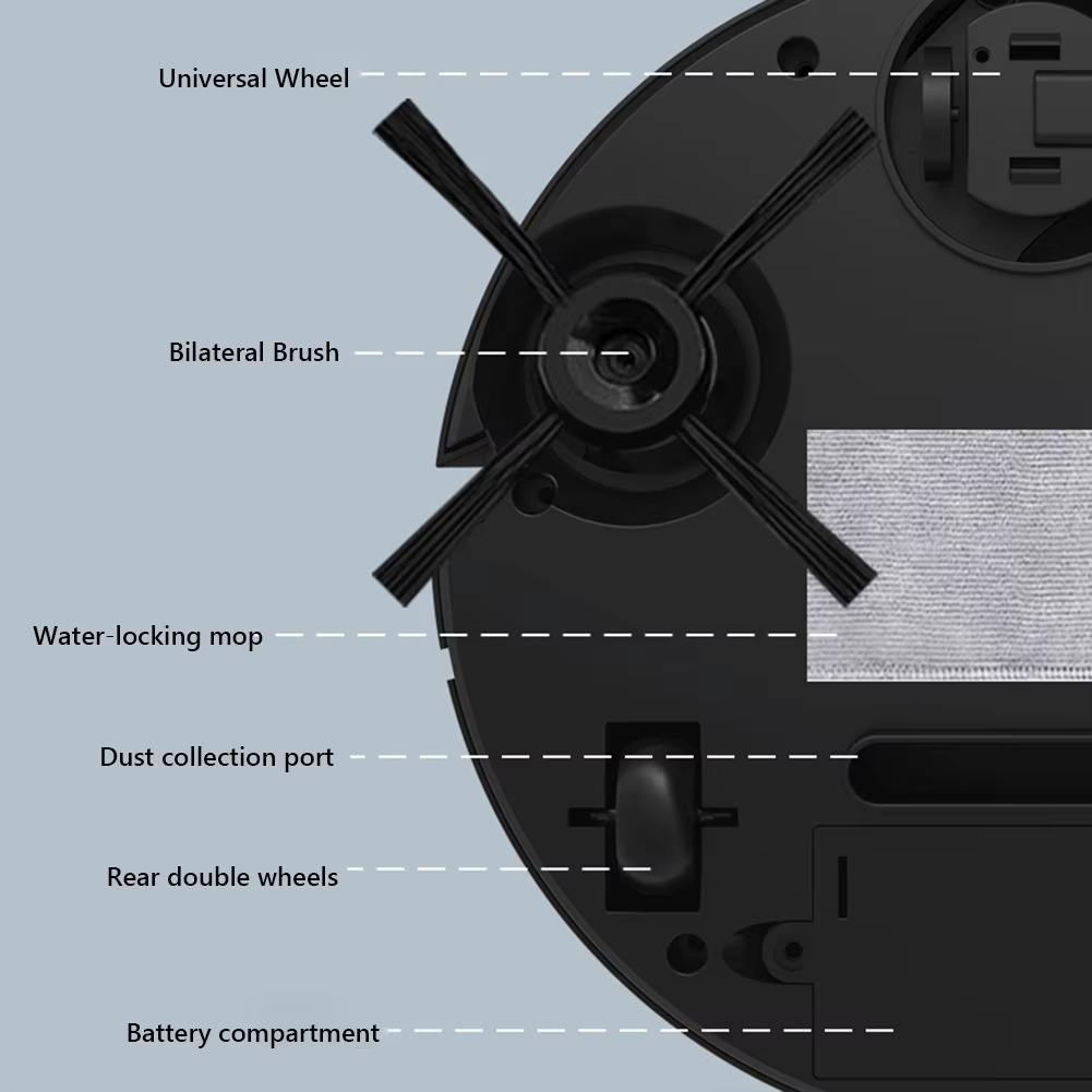 Compact Robot Vacuum Cleaner with Mop